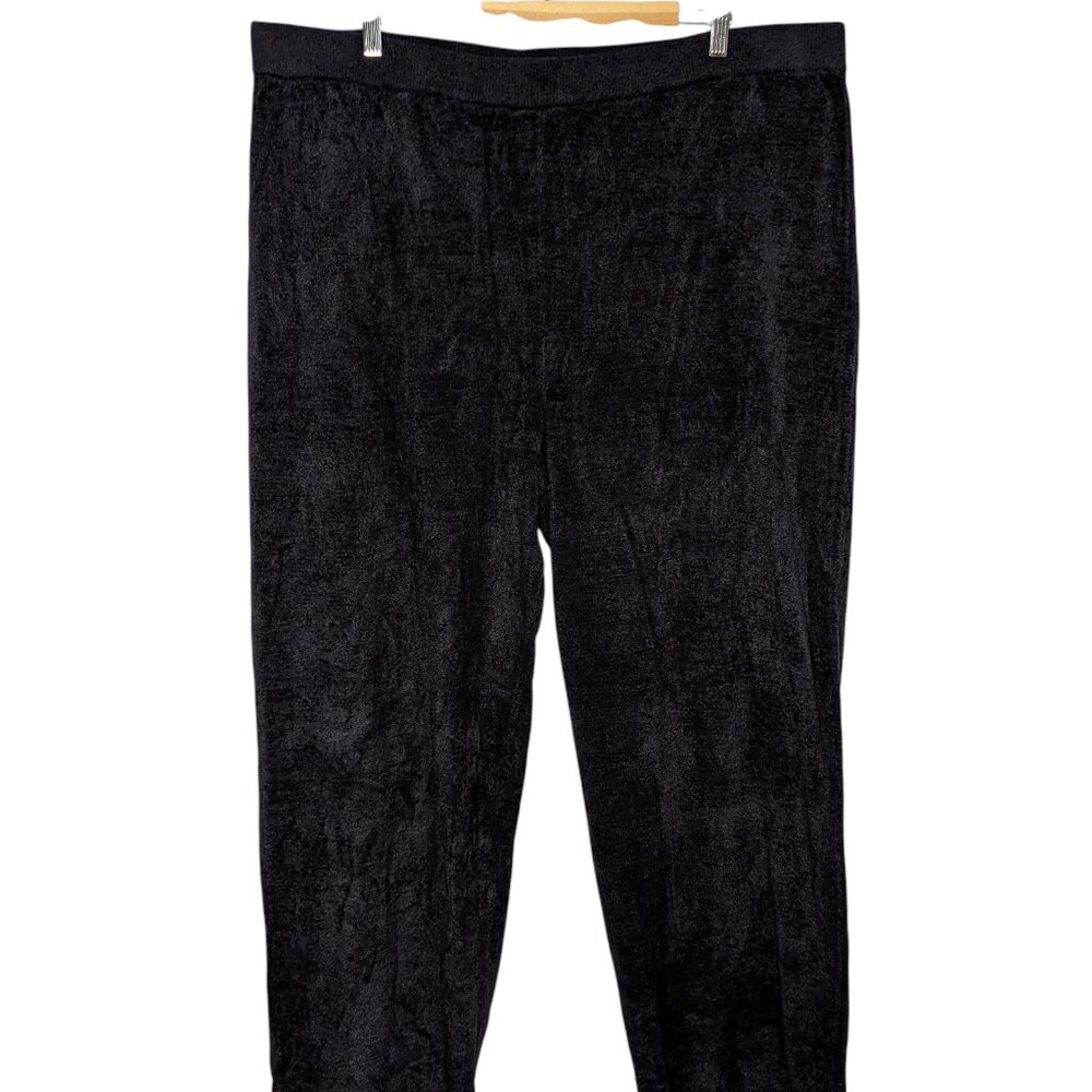 Barefoot Dreams Women's Plus Sz Pants 2X Regular CozyChic Ultra Black Wide Leg